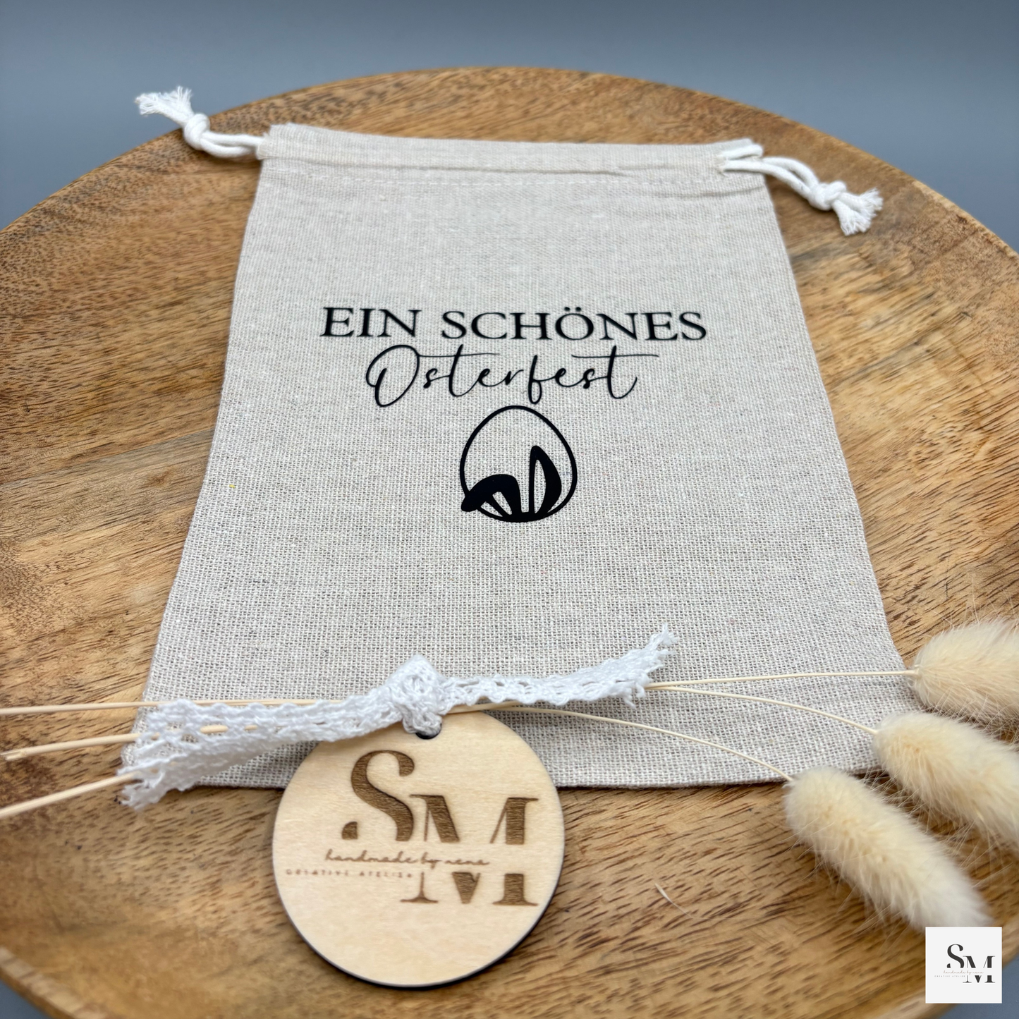 2 Stück - Ostersäckchen | Osterbeutel | "Frohe Ostern" | Geschenksäckchen | Perfekt für kleine Geschenke | Osterkörbchen | Osternest