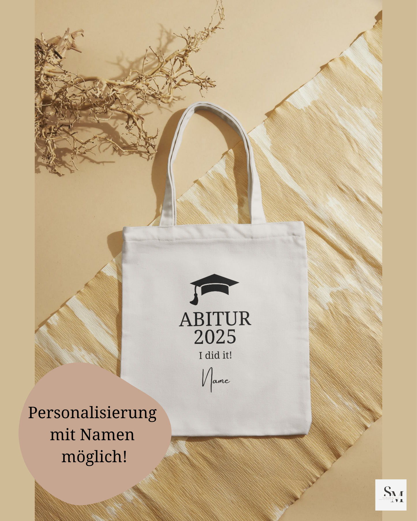 Abitur Geschenk 2025 | Personalisierter Jutebeutel | Abitur bestanden | Abschluss Geschenk | Glückwunsch Abitur | Geschenk Abi | Stoffbeutel