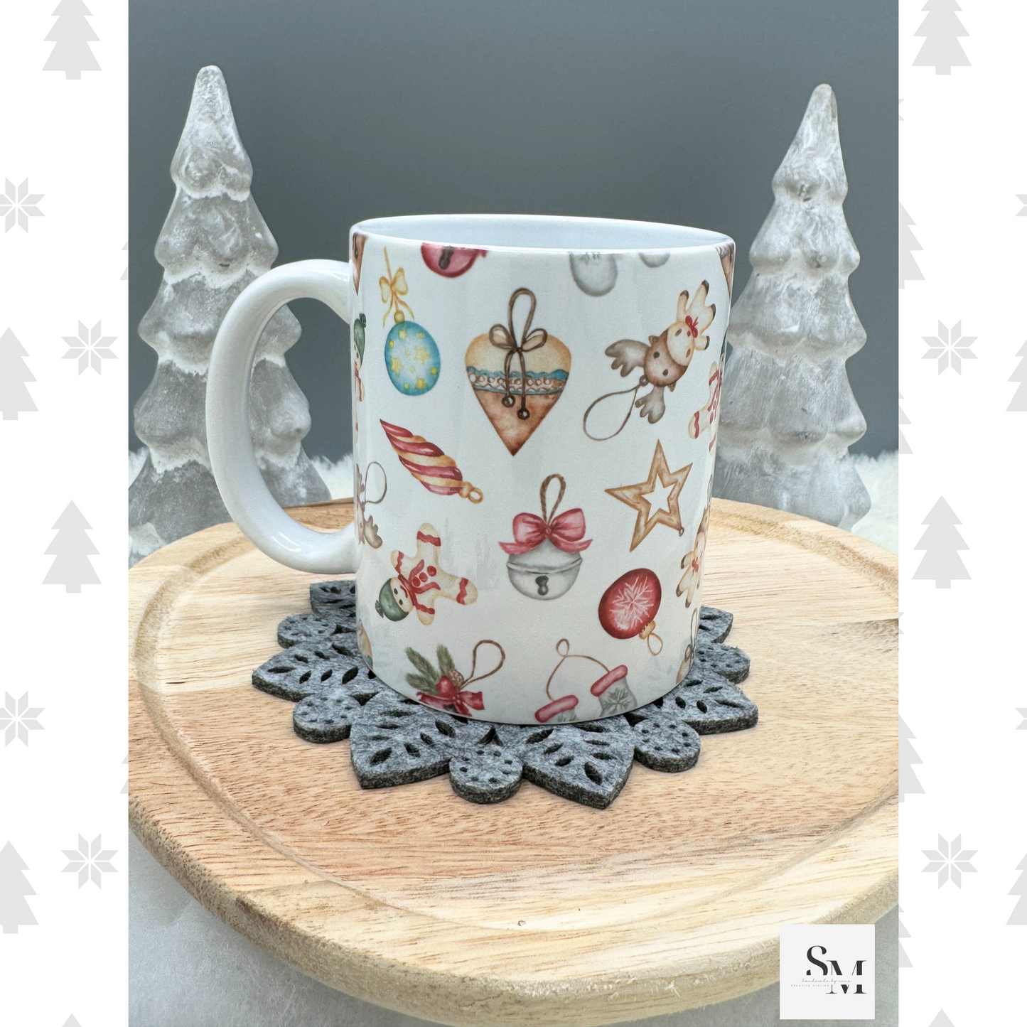 Weihnachtstasse "Ornamente"