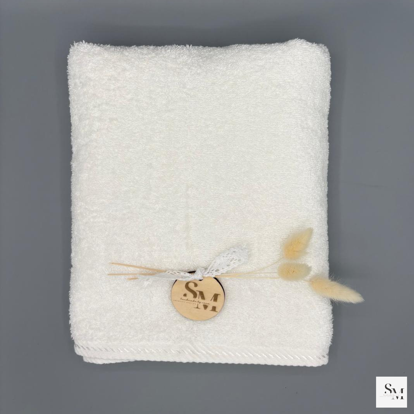 Taufhandtuch bestickt mit einfachem Kreuz | personalisiertes Handtuch zur Taufe, Geschenk für Mädchen & Jungen, christliche Erinnerung