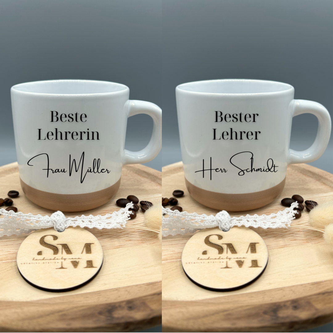 Personalisierte Tasse | Geschenk für Bester Lehrer / Beste Lehrerin | Geburtstag | Ruhestand | Abschiedsgeschenk | Verabschiedung | Becher