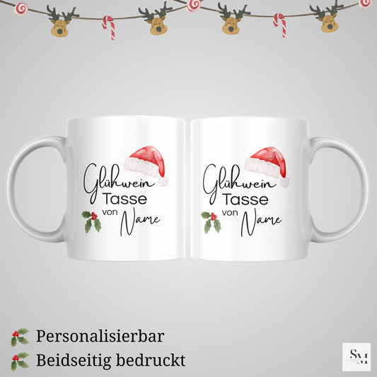 Glühwein Tasse Weihnachten | Personalisierte Tasse mit Namen | Weihnachtsmotiv | Geschenkidee | Winter | Weihnachtsgeschenk | Nikolaus
