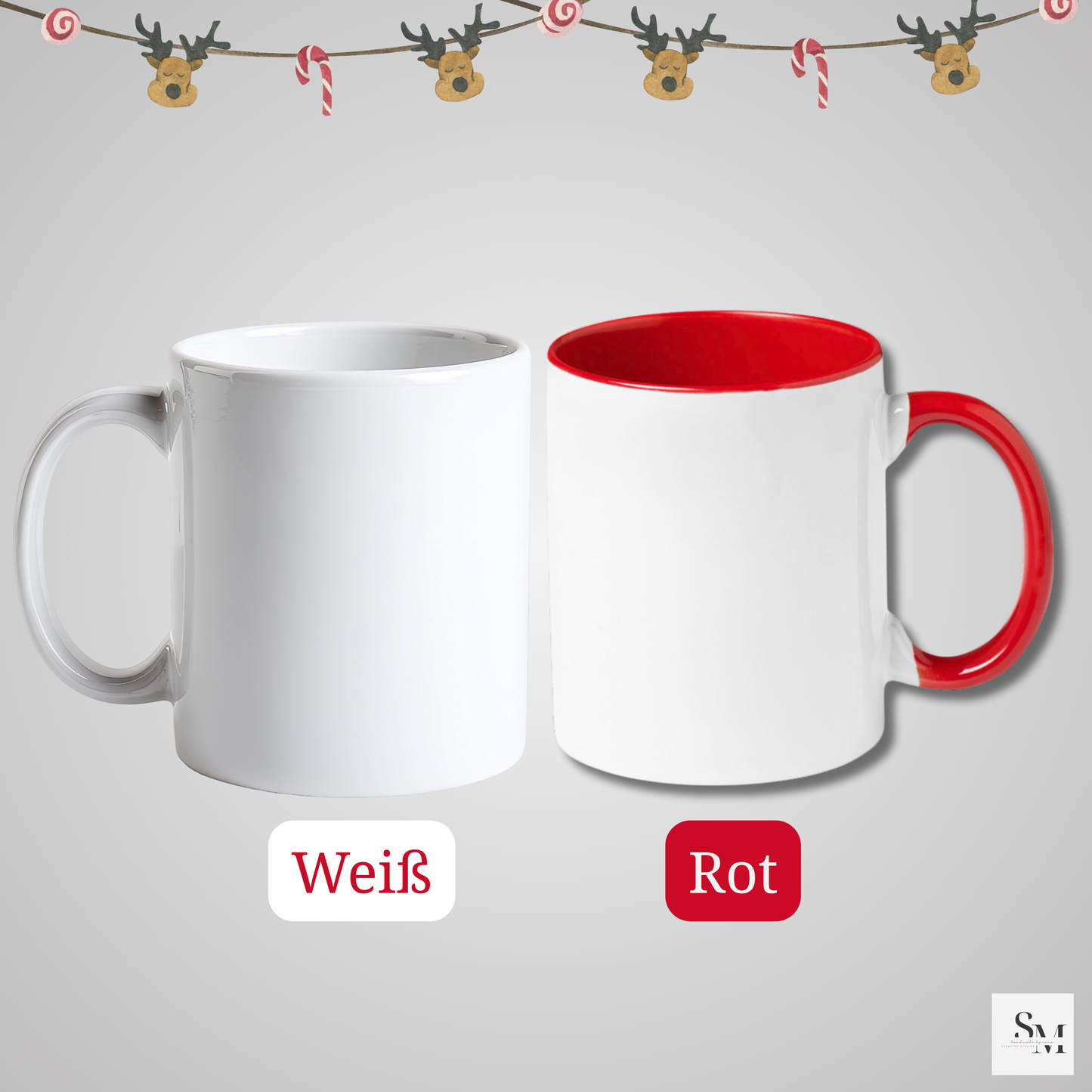 Ein Zwei Drei Glühwein Tasse | Weihnachtsmotiv Becher für Glühwein & Heiße Schokolade | Geschenkidee Weihnachten | Nikolaus | Kaffee Tasse