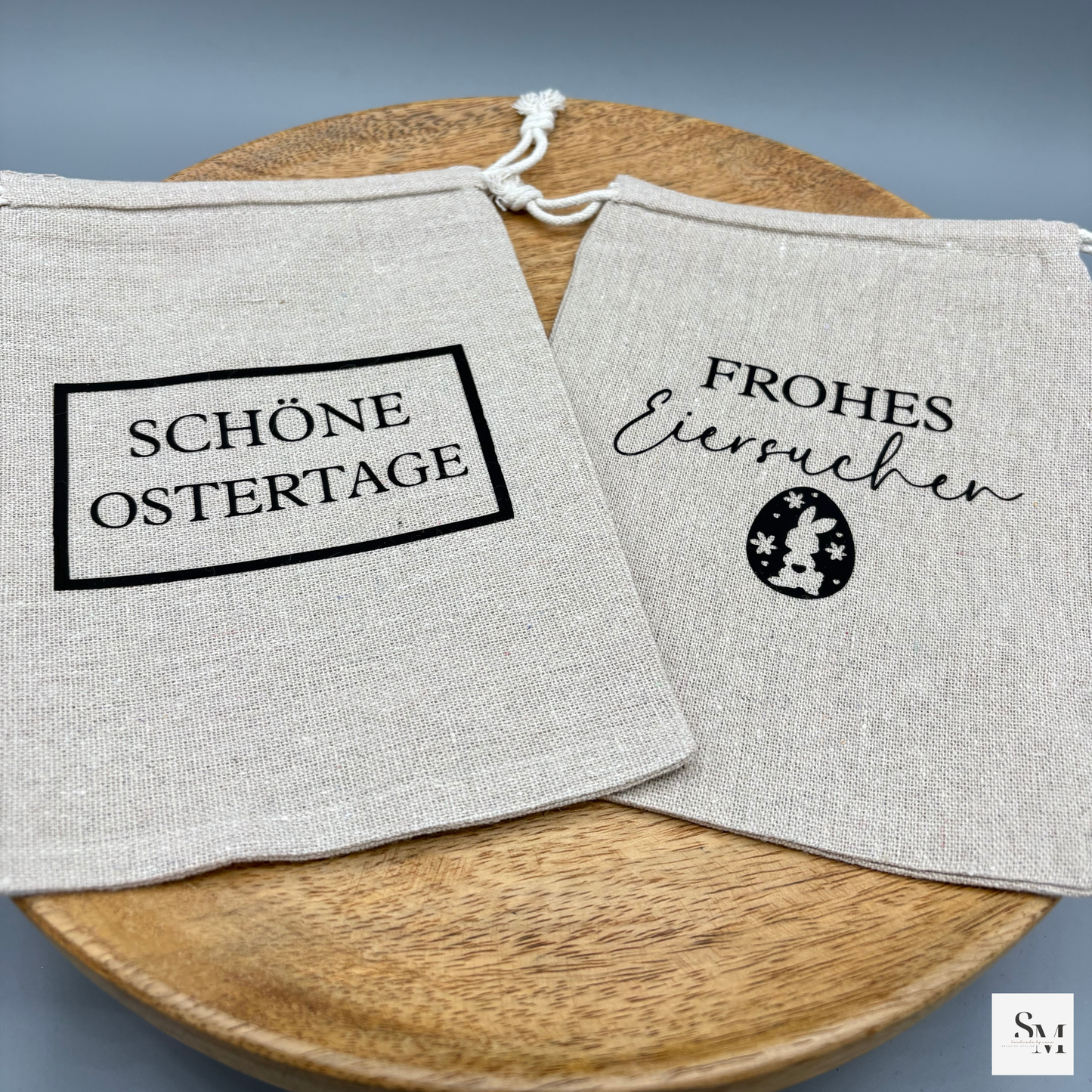 2 Stück - Ostersäckchen | Osterbeutel | "Schöne Ostertage" | Geschenksäckchen | Perfekt für kleine Geschenke | Osterkörbchen | Osternest