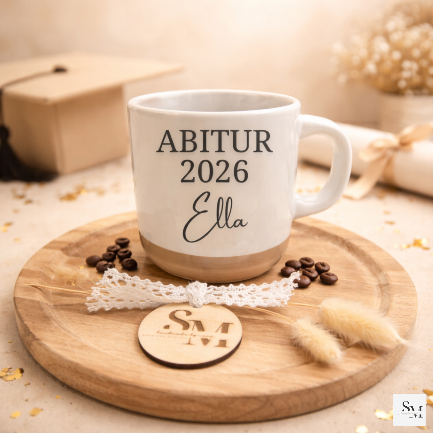 Personalisierte Tasse Abitur 2026 | Geschenk Graduation Abschluss | Abschiedsgeschenk Becher mit Namen | Abi 2026 Absolvent