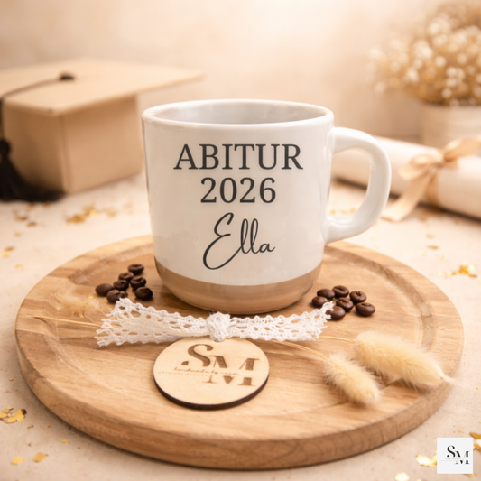 Personalisierte Tasse Abitur 2026 | Geschenk Graduation Abschluss | Abschiedsgeschenk Becher mit Namen | Abi 2026 Absolvent